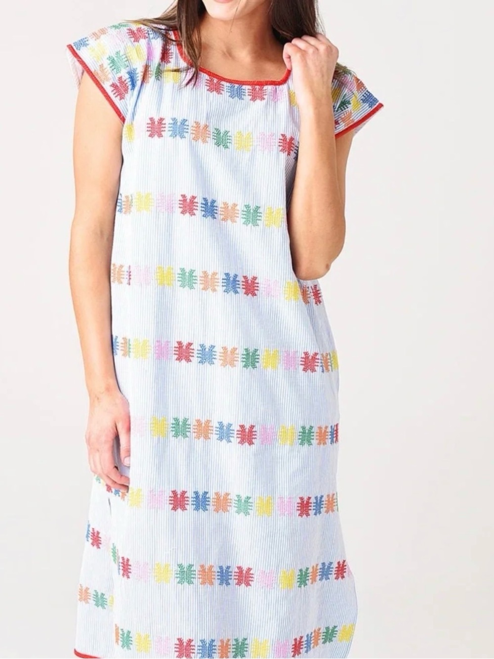 J.Marie Embroidered Clea Midi Dress